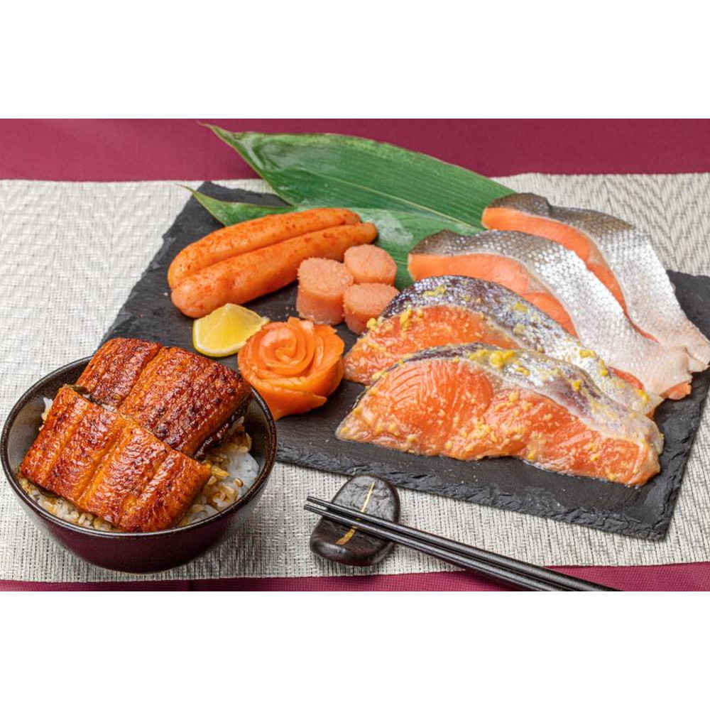 鮭・魚卵と鰻蒲焼詰合せ